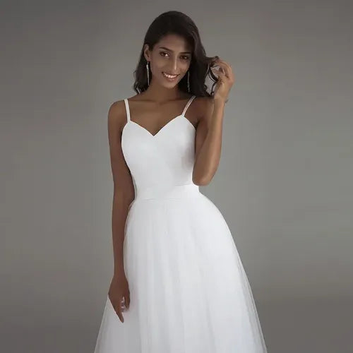 Vestido De Novia Playa Encaje Y Tul Ns 03