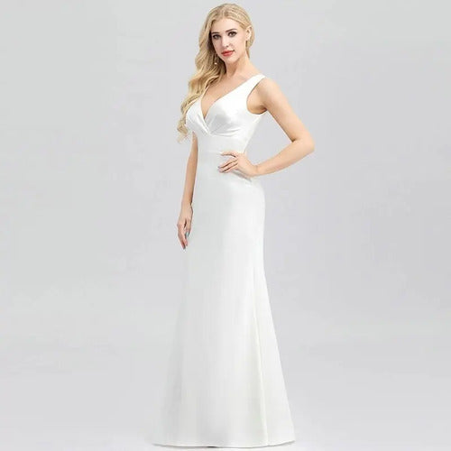 Vestido De Fiesta Novia Largo Ne 12 Blanco 10
