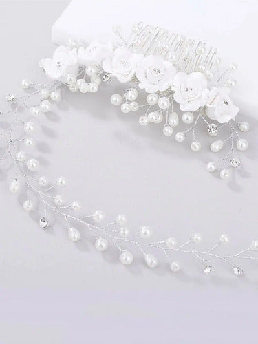 Pinche Traba Horquilla Novia Peine Tiara Hn 05 Plateado