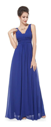 Vestido Fiesta Largo Gasa Varios Colores Ep 46