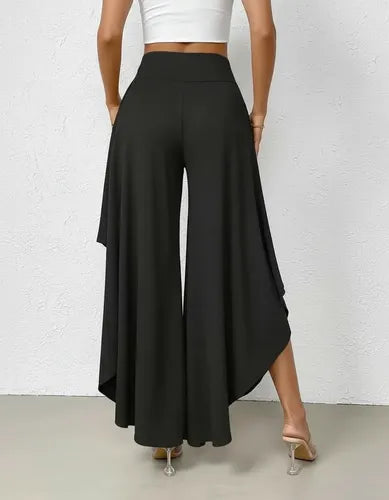 Pantalon Mujer Cintura Alta Pierna Ancha Pt 20 Negro S