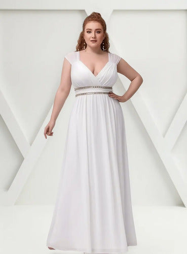 Vestidos Fiesta Gasa Novia Gala Talla Grande Ep 67