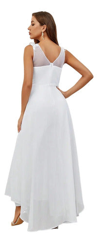 Entero Jumpsuit Mono Fiesta Novia Civil Pierna Ancha El 171 Blanco S
