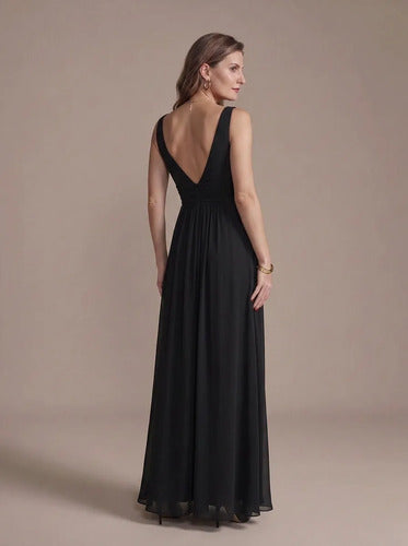 Vestido de gasa largo al tobillo