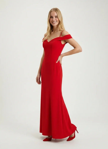 Vestido largo corte sirena para graduación