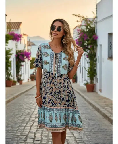 Vestidos Bohemio Hippie Corto