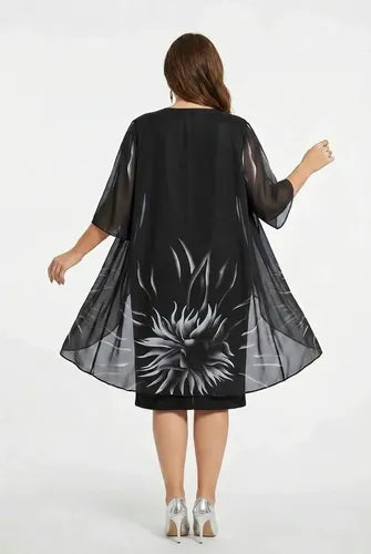 Vestido evasé midi talla grande