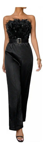 Entero Jumpsuit Mono Negro Fiesta  El 47