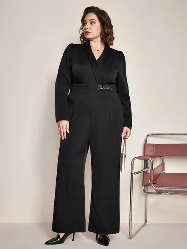 Entero Palazzo Jumpsuit Pierna Ancha Talla Grande Vg 200