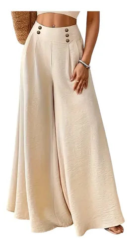 Pantalon Mujer Cintura Alta Pierna Ancha Pt 18
