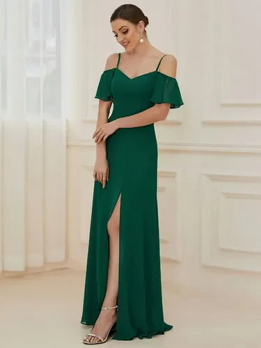 Vestido Fiesta Largo Graduación Hombros Descubierto Ep 198