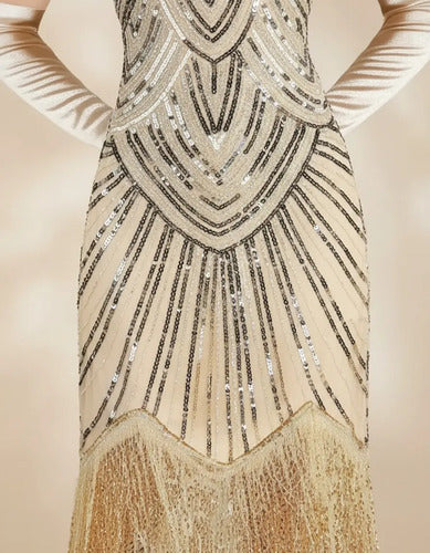 Vestido De Baile Retro Gatsby, Años 20 Charleston  Va 617