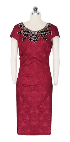 Vestido Rojo Fiesta Modelo Va 230 Rojo Xl