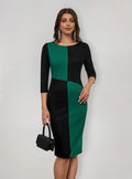 Vestido Ajustado Oficina Cóctel Bodycon Va 592