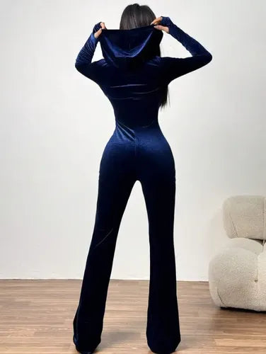 Jumpsuit de terciopelo de fiesta · Azul · EL 78 - vista 2