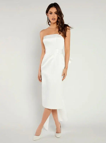Vestido Formal Novia Civil Blanco Mujer Nc 10