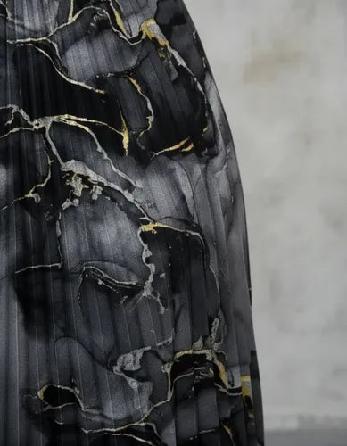 Vestido Plisado Escote Cruzado Sin Mangas Va 516