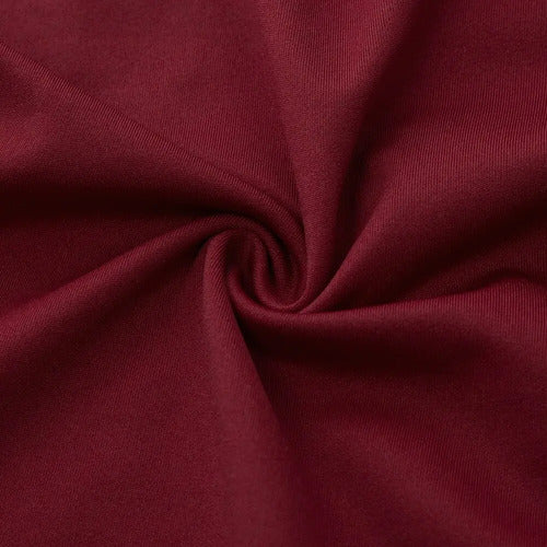 Vestido Burdeo Formal Fiesta Manga Va 366 Rojo L