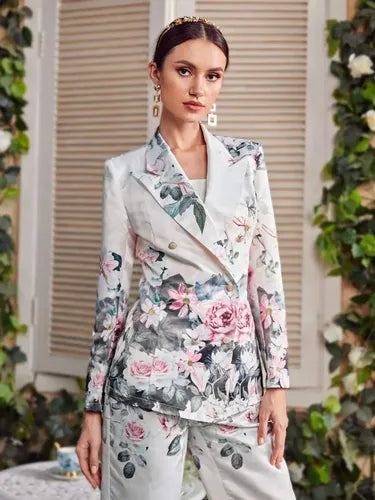 Bolero Blazer Tapado Estampado Bb 04 Blanco M
