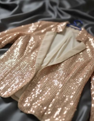 Bolero Blazer Tapado Fiesta Lentejuelas Bb 02