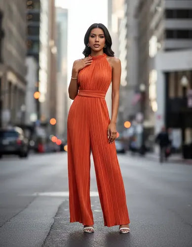 Jumpsuit escote halter de fiesta · EL 205 - vista 23