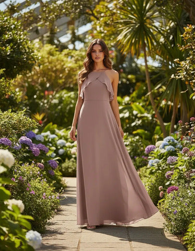 Vestido Fiesta Mujer Largo Gasa Ep 79