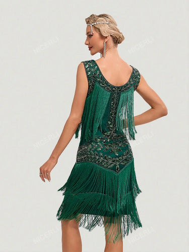 Vestido De Baile Retro Gatsby, Años 20 Charleston  Va 610