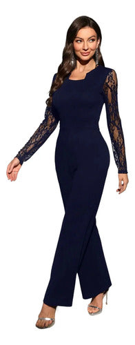 Entero Jumpsuit Mono Fiesta Encaje El 101