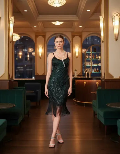 Vestido De Baile Retro Gatsby, Años 20 Charleston  Va 630