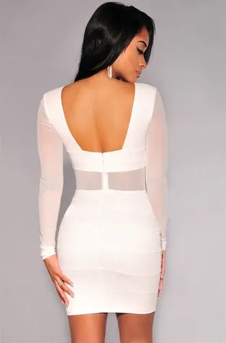 Vestido Negro Ajustado Con Transparencias Vs 09