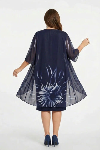 Vestido evasé midi talla grande