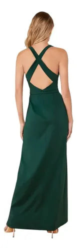 Vestido Largo Fiesta Escote V Mujer Elegante Va 618