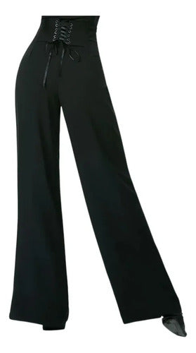 Pantalones De Baile Latino Para Mujer, De Pierna Ancha Pt 13