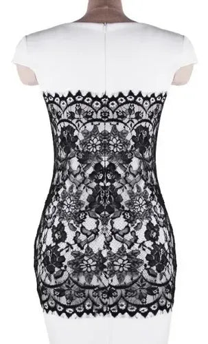 Vestido Mujer Corto Ajustado Bodycon Sexy Va 23 Blanco L