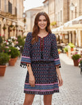 Vestido Corto Verano Casual Playa Ep 53c Azul 6