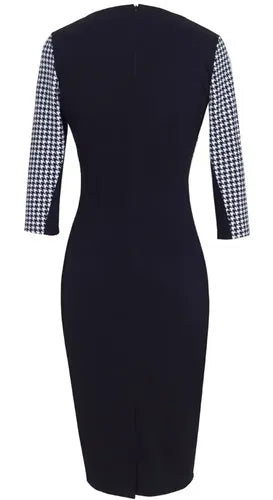 Vestido Negro Oficina Cóctel Formal Va 152a