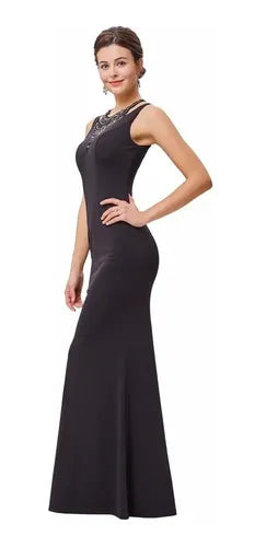 Vestido Largo Fiesta Graduación Sirena Gk 21 Negro 4
