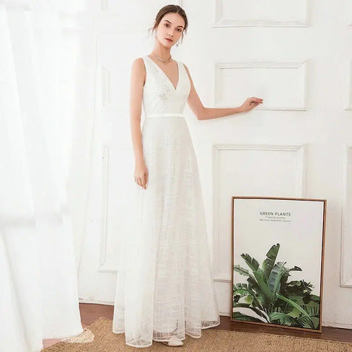 Vestido De Novia Largo Evasé Ne 15