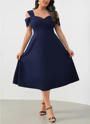Vestido Mujer Talla Grande Acampanado Vg 158
