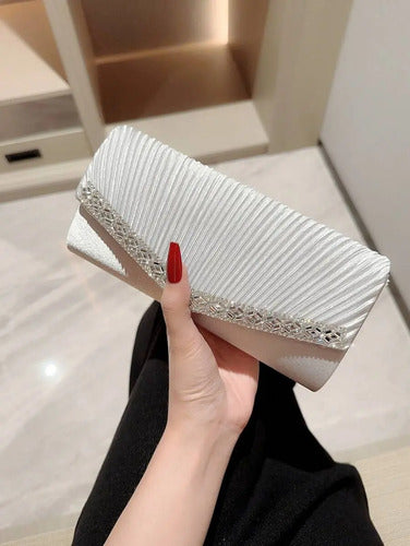 Cartera Brillos Fiesta Coctel Día Noche Clutch Mano Ct 01