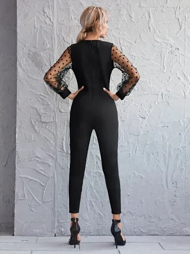Entero Jumpsuit Mono Negro Pitillo Fiesta  El 59