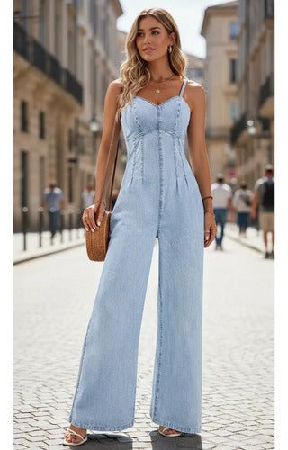 Entero Jumpsuit Mono Mezclilla Jeans Denim El 237
