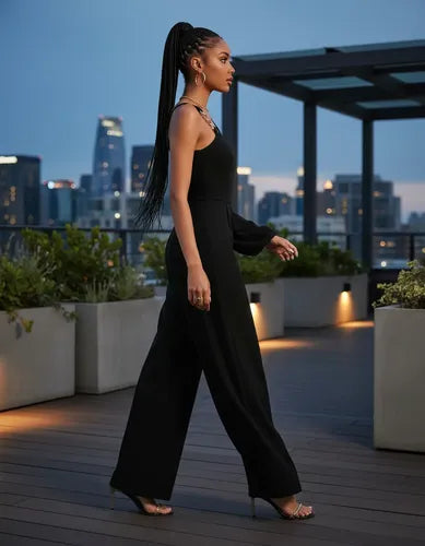 Vestido Entero Jumpsuit  Fiesta Manga Larga El 06