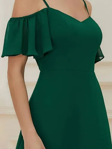 Vestido Fiesta Largo Graduación Hombros Descubierto Ep 198