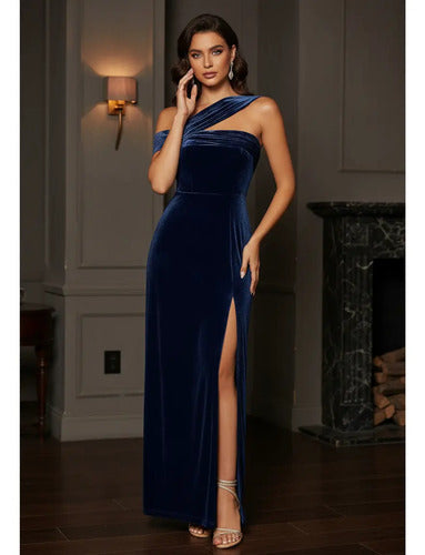 Vestido Largo Strapless Sexy  Ajustado Abertura Muslo Va 608