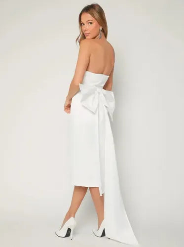 Vestido Formal Novia Civil Blanco Mujer Nc 10