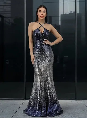 Vestidos Fiesta Gala Lentejuelas Ep 181 Azul 8