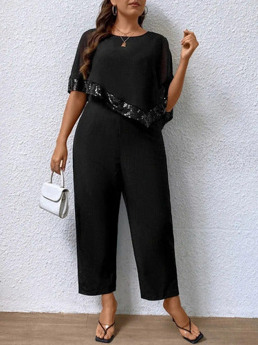 Entero Jumpsuit Mono Talla Grande Fiesta Vg 288