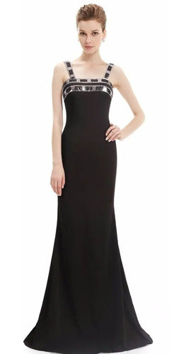 Vestido Fiesta Largo Sin Mangas  Ep 57 Negro 8