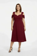 Vestido corto multicolor acampanado tirantes talla grande